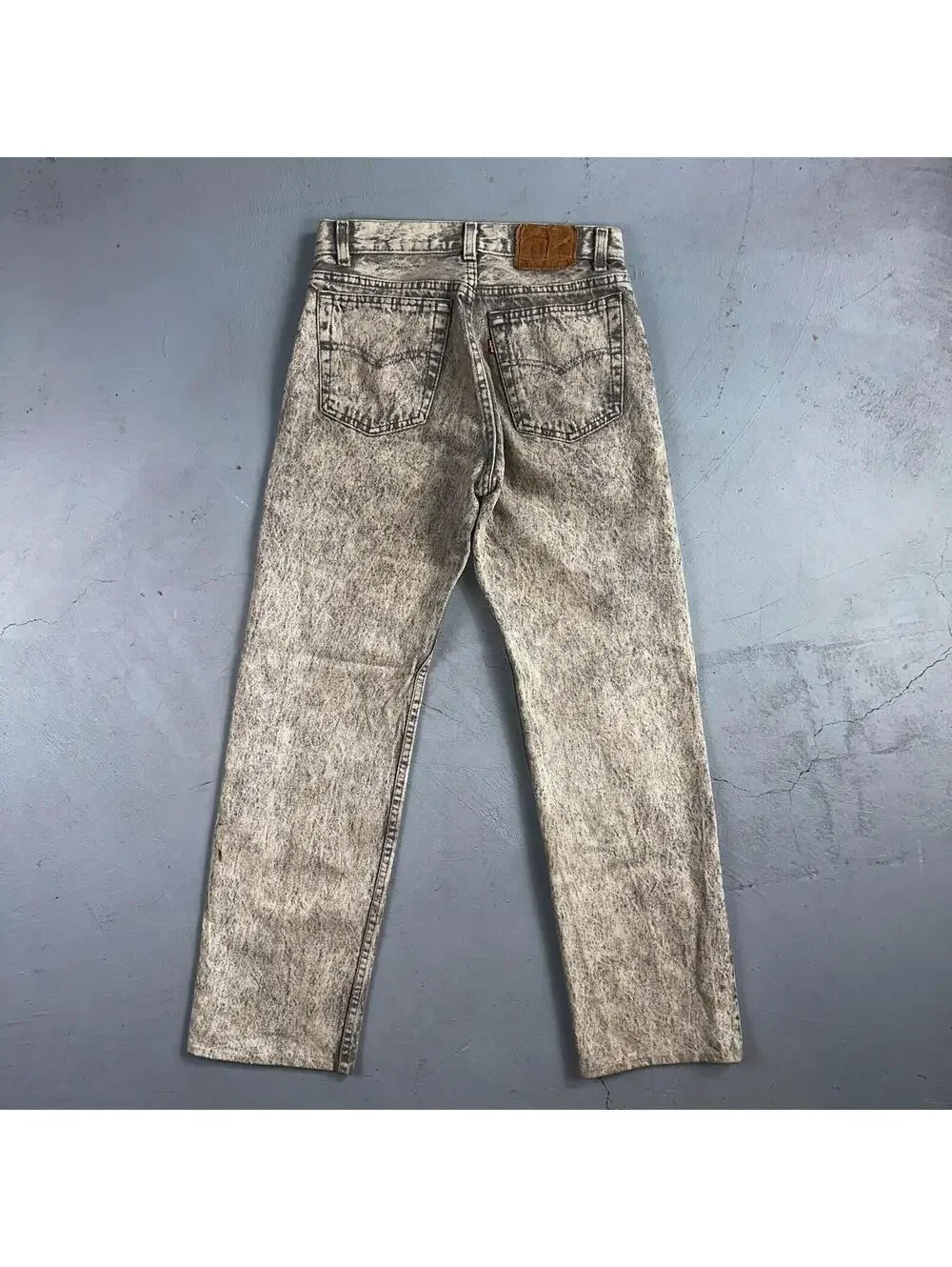 Levis 501 Vintage 80s USA XX Straight Leg Jeans Gray Acid Wash 28x30 Act 26x27